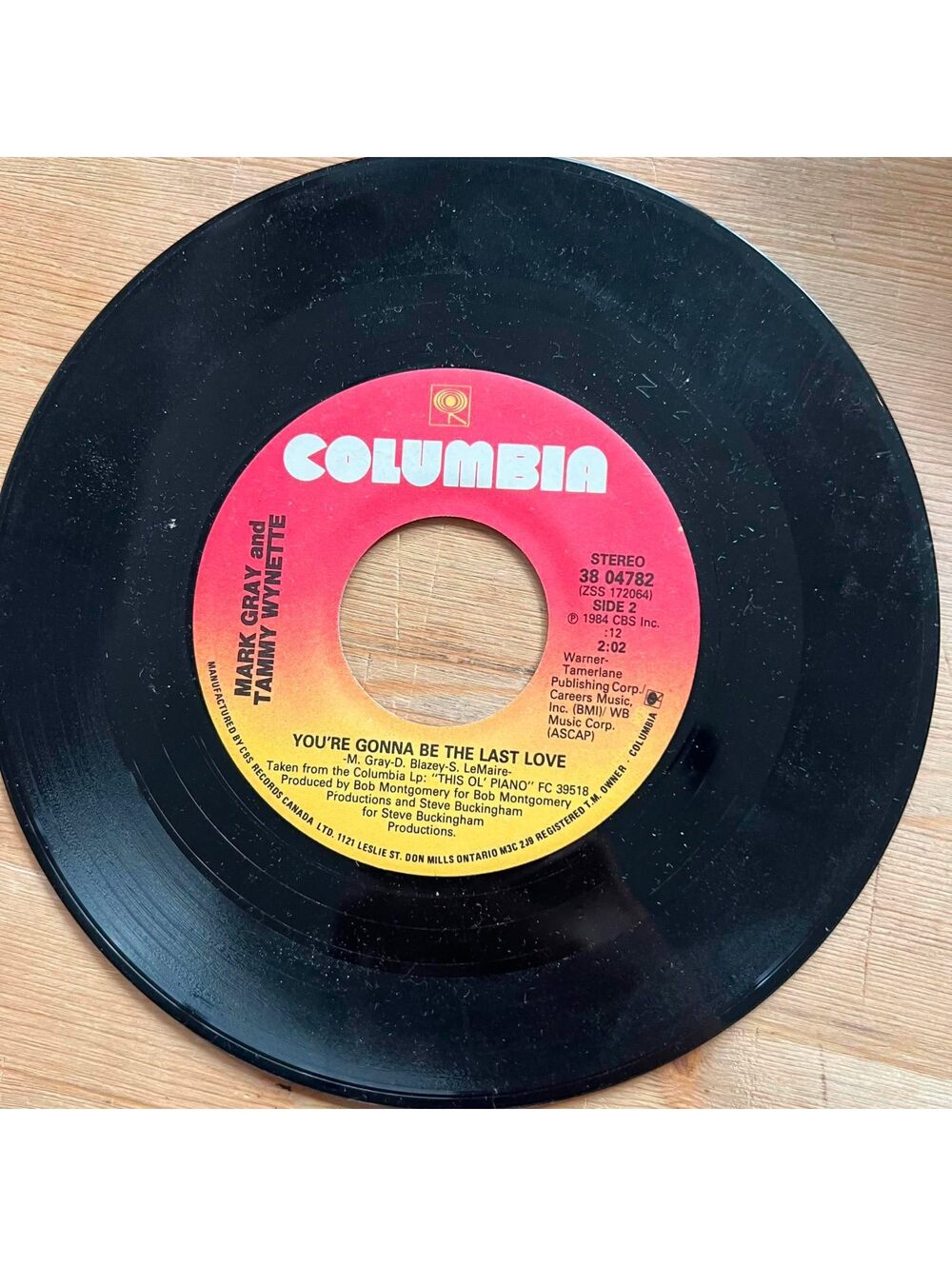 Mark Gray and Tammy Wynette - You're gonna be the Last Love 45rpm VG+ R10